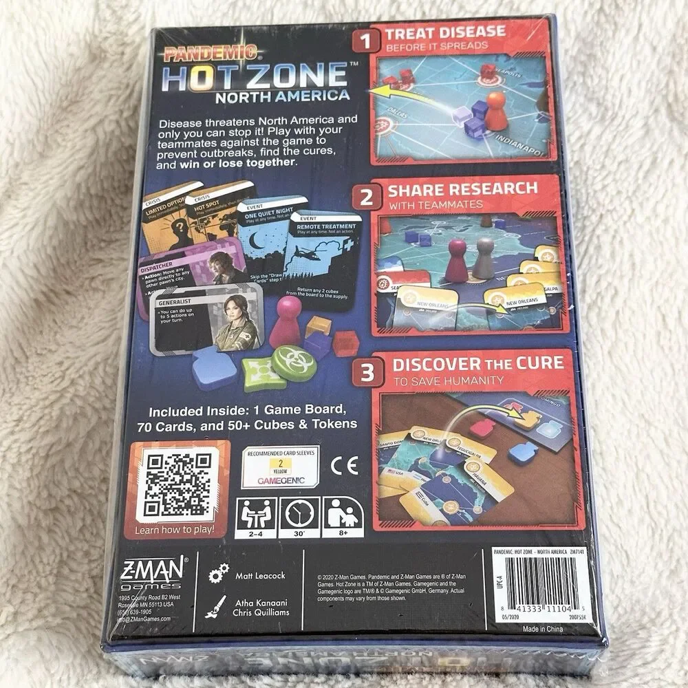 Sealed Pandemic Hot Zone North America Board Game Z-Man